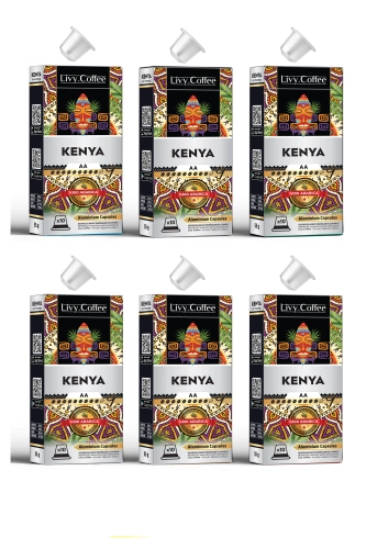 Livy Coffee® Nespresso Uyumlu Kapsül Kahve Kenya 60 Kapsül