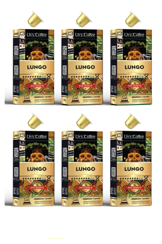 Livy Coffee® Nespresso Uyumlu Kapsül Kahve Lungo 60 Kapsül