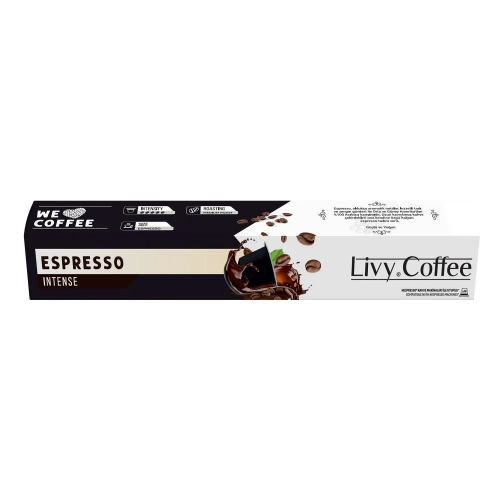 Livy Coffee Yeni Nespresso Uyumlu Kapsül Kahve Espresso intense 10 Kapsül